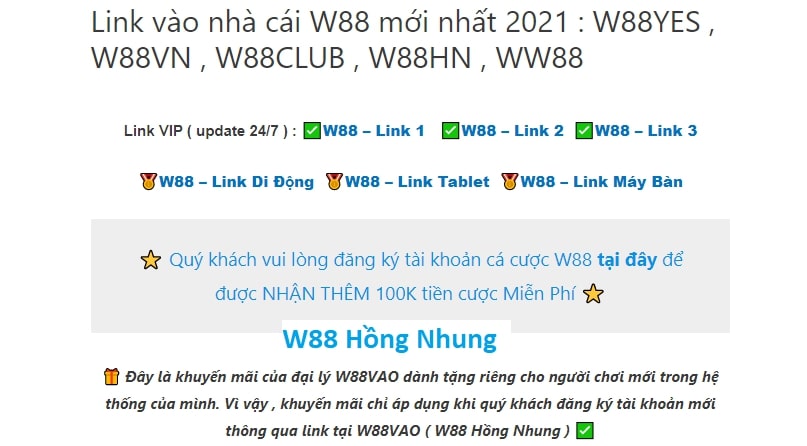 W88 Hồng Nhung - Trang Chủ W88vao